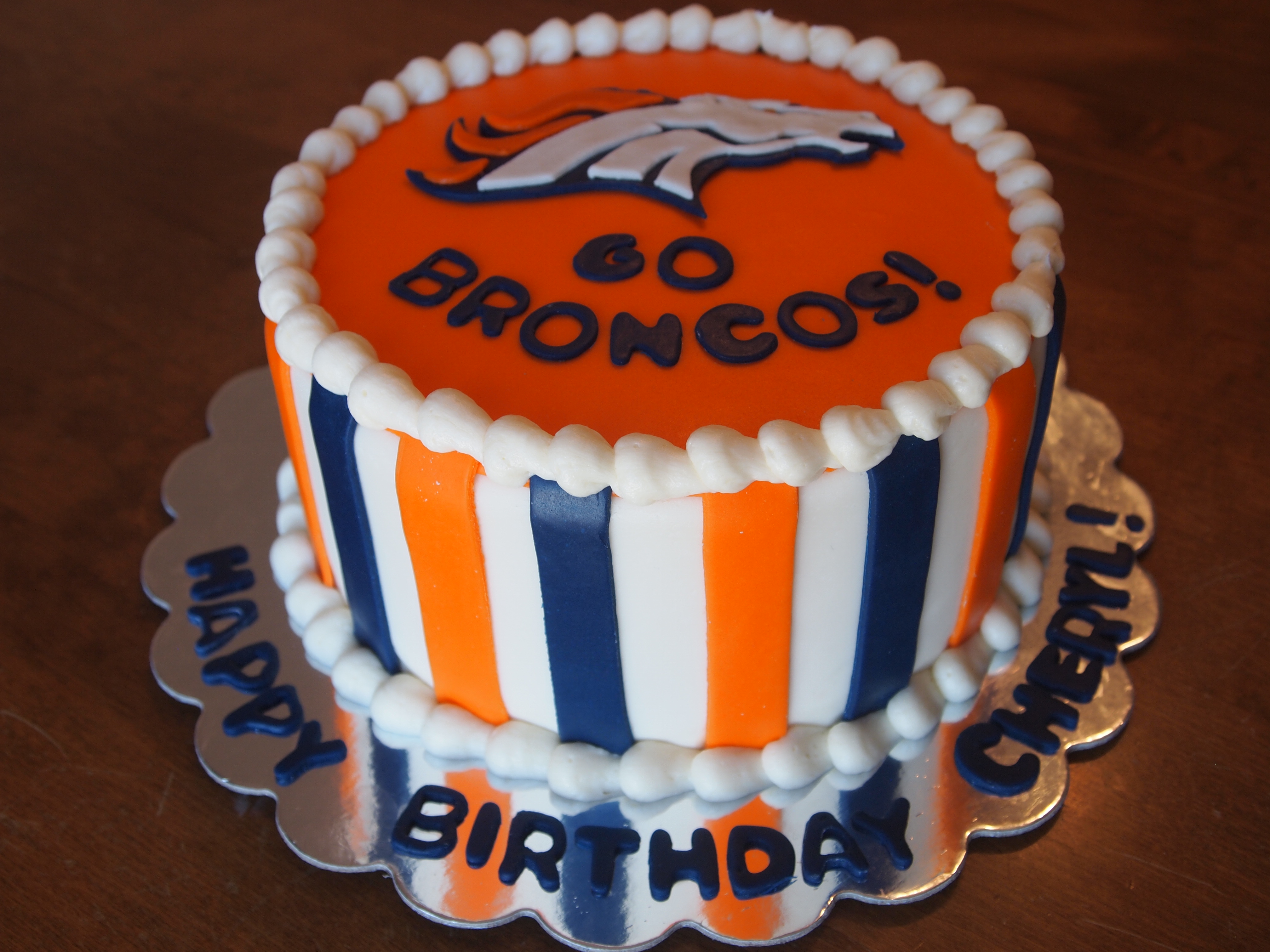 Denver Broncos Cake