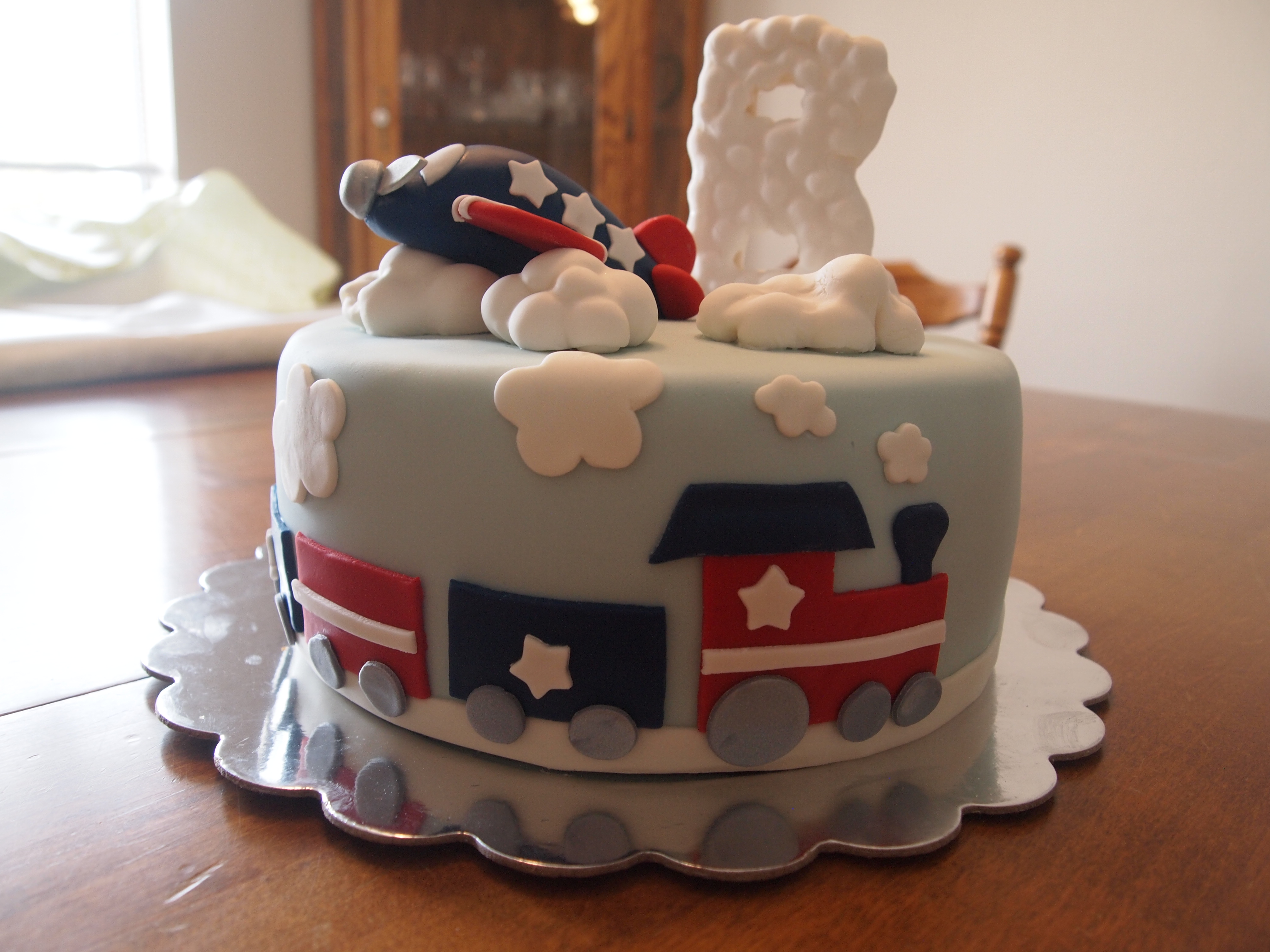Baby Boy Transportation Cake