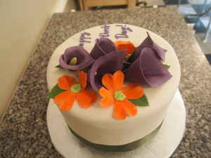 Purple Calla Lilly Cake