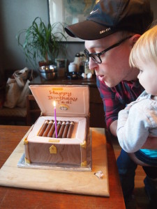 Cigar Box Birthday Cake